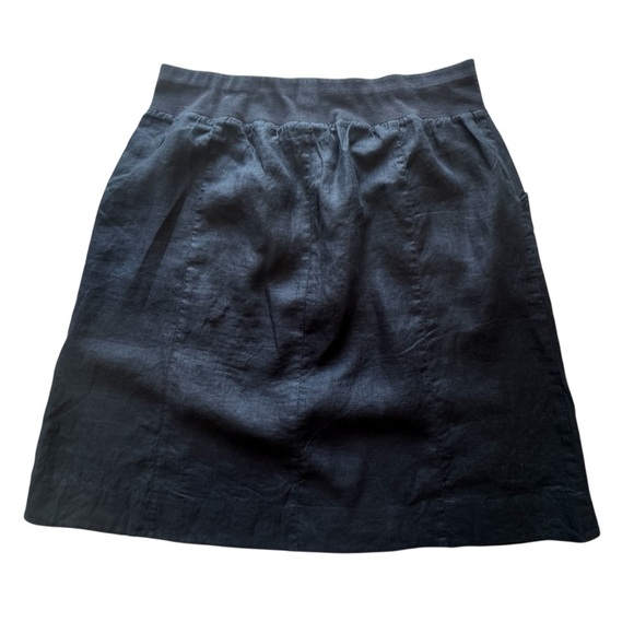 Eileen Fisher Skirt Women’s Size Small Black Elastic Waist Organic Cotton Midi - Picture 2 of 7